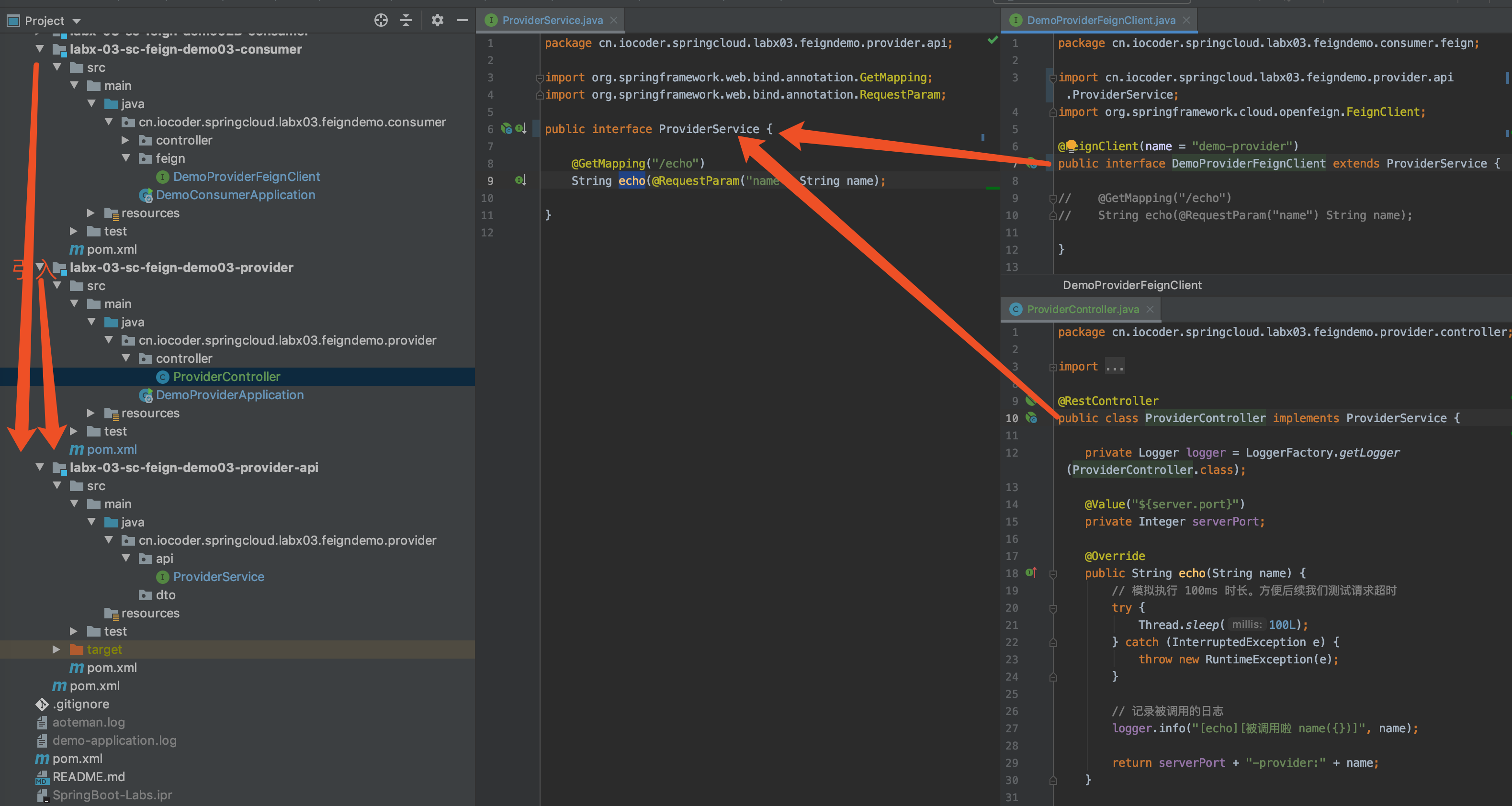 Feign 继承特性示例